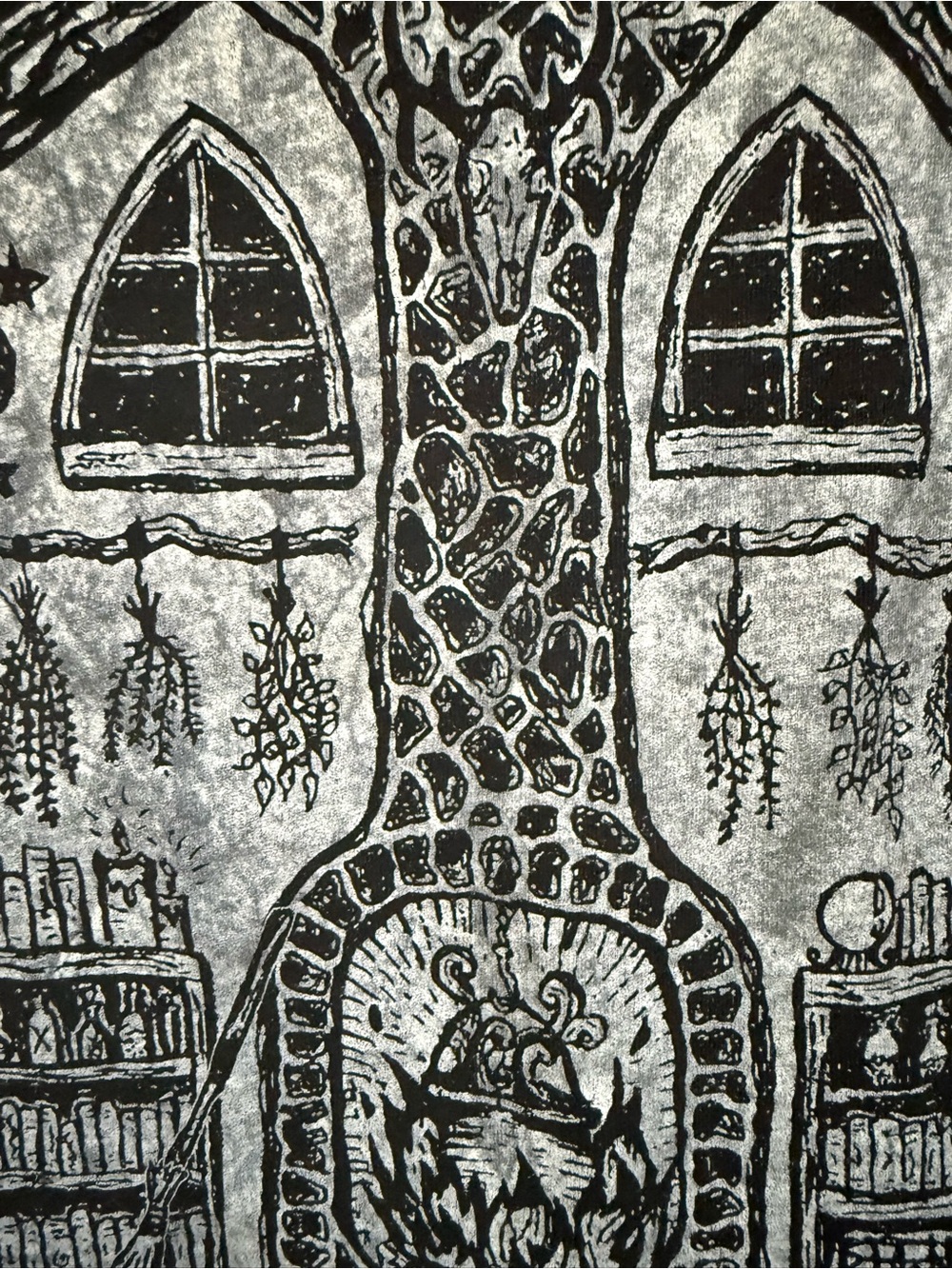 NWOT SOVRIN Hearthwitch Side Slit Tank Top Women’s Large Handprinted Magic Fairy - Picture 4 of 4